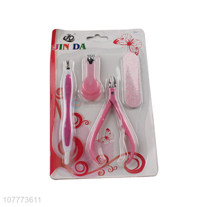 Wholesale 4 pieces manicure pedicure set nail clipper cuticle cutter set