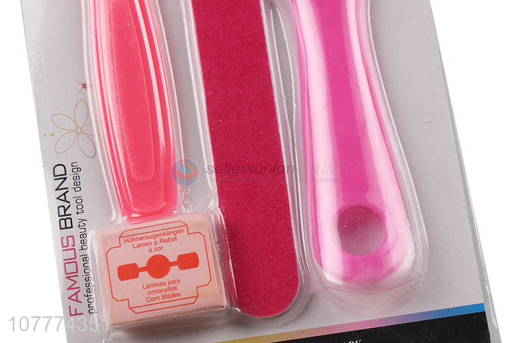 Wholesale 4 pieces manicure pedicure nail file foot callus scraper set