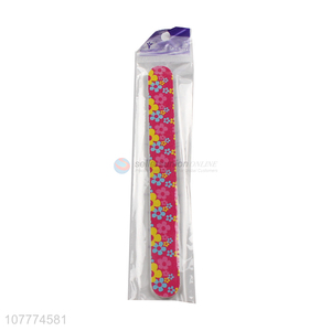 Fashionable flower pattern sandpaper nail file sponge nail file