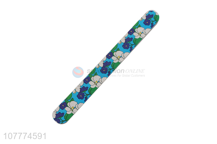 High quality flower pattern sandpaper nail file for nail care