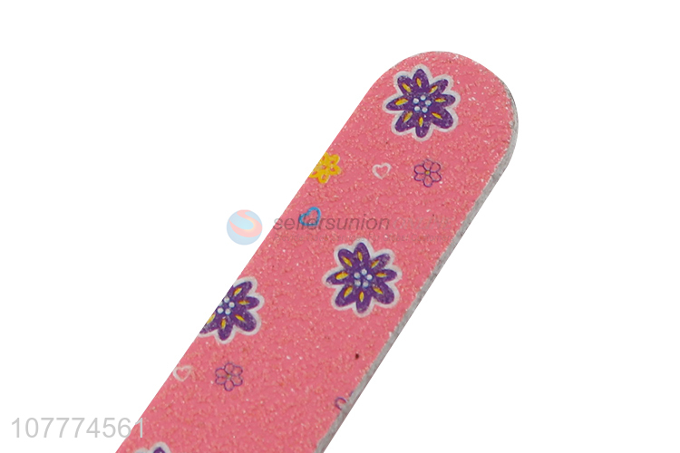 New arrival double sided flower pattern washable nail file