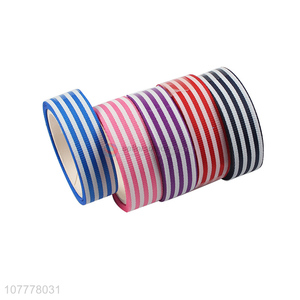 Good sale 14mm stripe pattern grosgrain ribbon diy handmade material