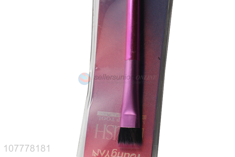 Wholesale Makeup Tools Electroplating Pressure Tube Flat Head Brush