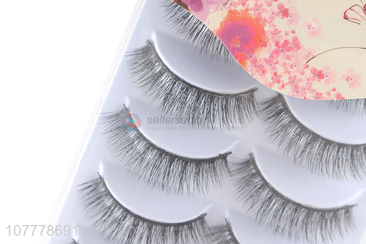 Fashionable natural silk 3D fake eyelash handmade false eyelash