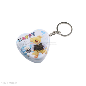 Wholesale Heart Shape Tin Case Key Chain Fashion Accessories