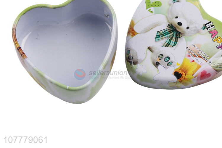 Newest Heart Shape Tinplate Box Key Chain Wholesale