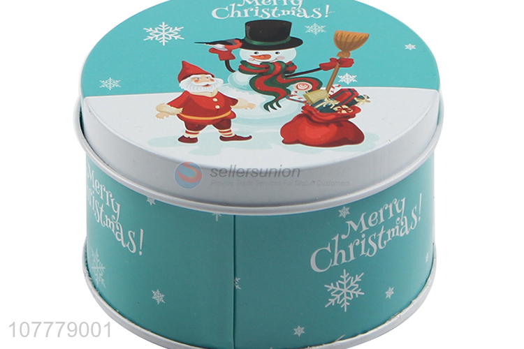 Fashion Design Round Tin Can Best Christmas Gift Packing Case