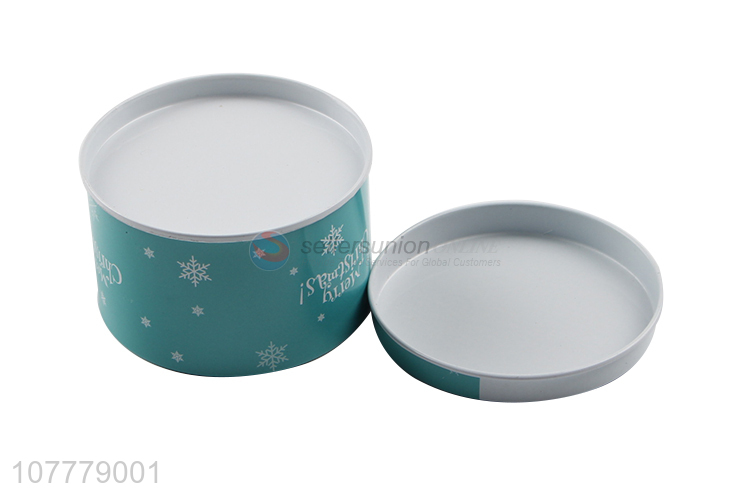 Fashion Design Round Tin Can Best Christmas Gift Packing Case