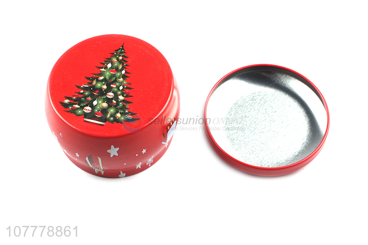 Top Quality Christmas Tree Pattern Tin Box Candle Jar Storage Jar