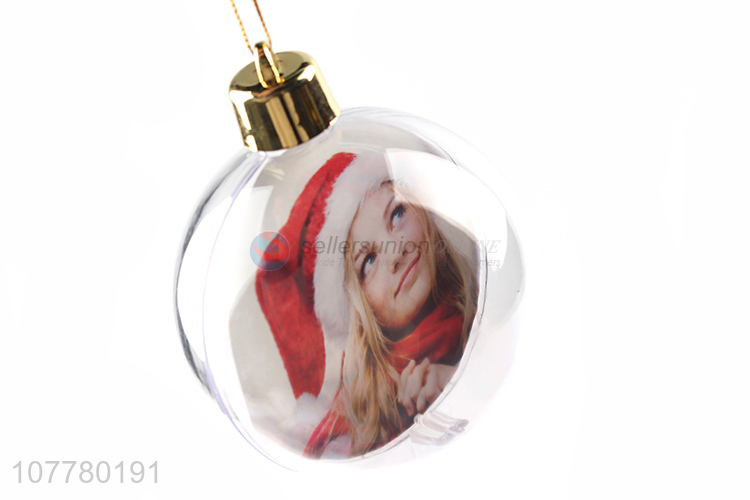 Innovative design transparent light bulb decoration crystal ball photo frame