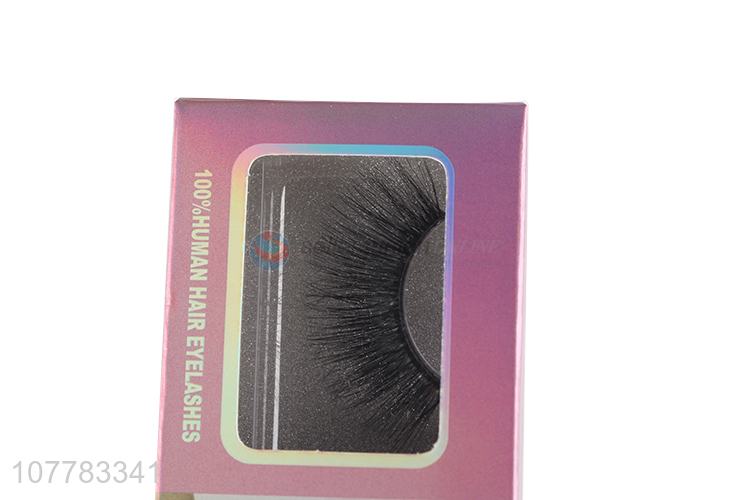 Wholesale soft natural long 5D fake eyelash silk eyelashes fiber lashes