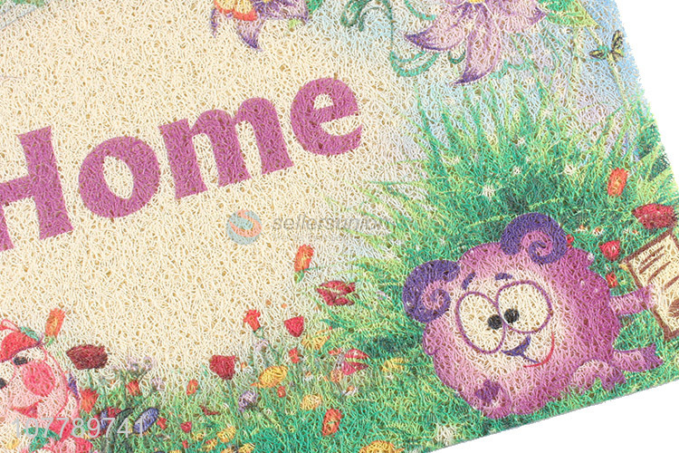 Custom lovely printing anti-slip welcome mat for front door