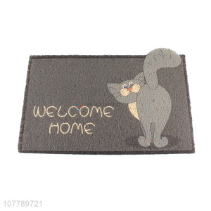 Most popular cartoon cat design welcome mats non-slip door mat