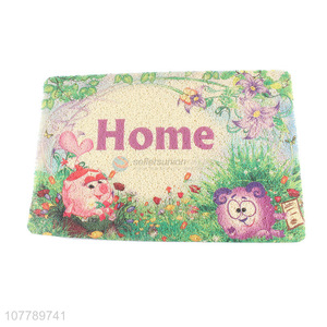 Custom lovely printing anti-slip welcome mat for front door