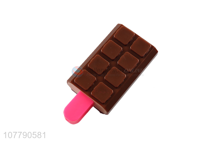 Factory direct sale 6 colors chocolate popsicle shape highlighter pen markers