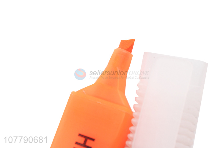 Good quality plastic highlighter pen office school supplies