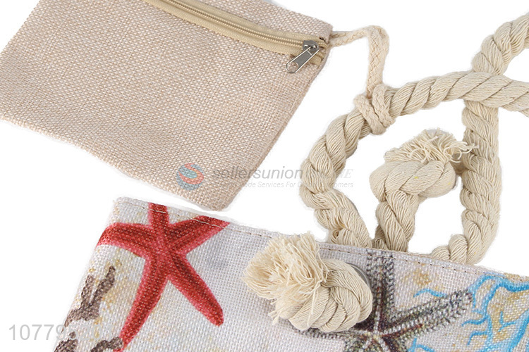 Factory Direct Sale Canvas Beach Bag Ladies Tote Bag