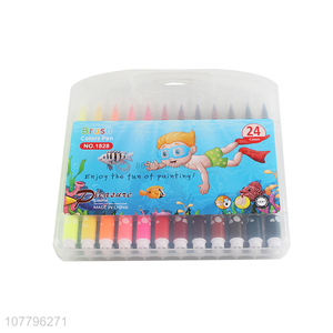 High quality children educational watercolor pen boxed 24 color pen