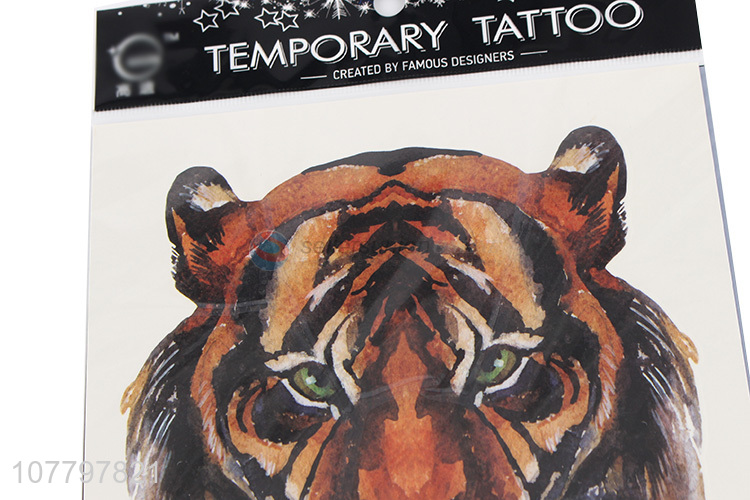 Hot sale tiger shape non-toxic fake paper tattoo stickers