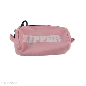 Custom Canvas Pencil Bag Fashion Pencil Case With Big Zipper