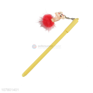 High quality cartoon ornaments yellow gel pen office signature pen