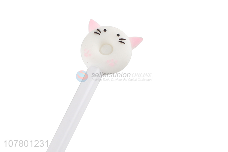 Creative white plastic gel pen office signature pen