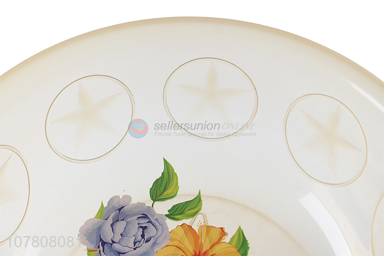 Good Sale Flower Pattern Plastic Basin Best Wash Basin