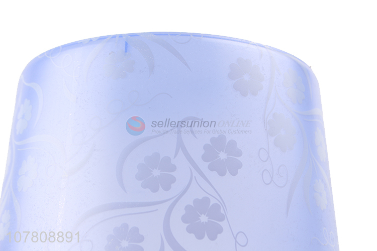 China wholesale plastic trash can with flower pattern