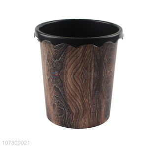 Cheap wooden pattern recycle plastic office paper waste bin