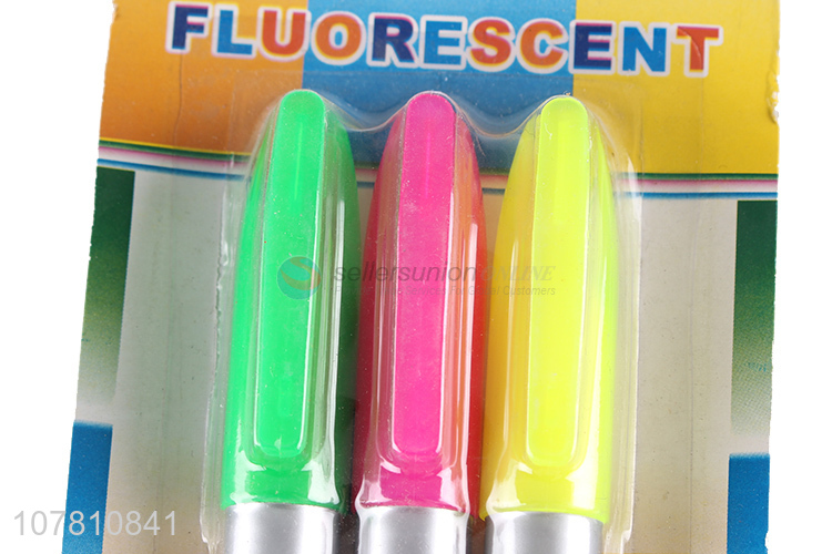 China supplier 4 pieces fluorescent highlighter pens for student