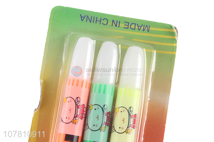 Most popular 3 colors office school fluorescent marking pen