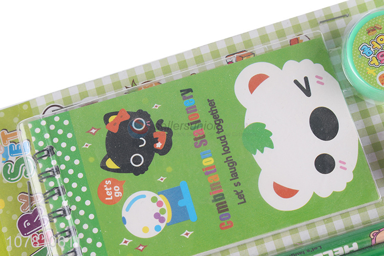 Most popular children stationery set notebook pencils eraser