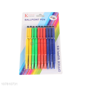 China factory 10 pieces plastic ball pen for office stationery