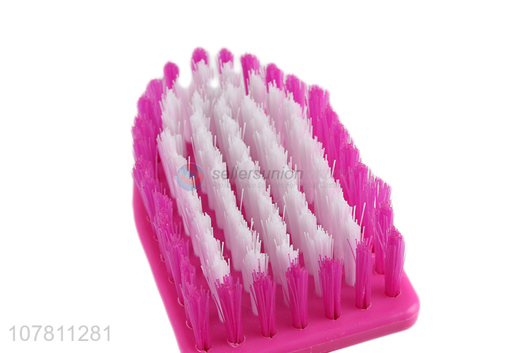 Online wholesale household handheld plastic scrub brush with hard bristle