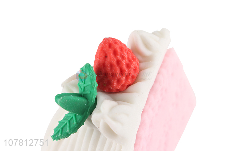 China factory cake shaped eraser lovely non-toxic eraser