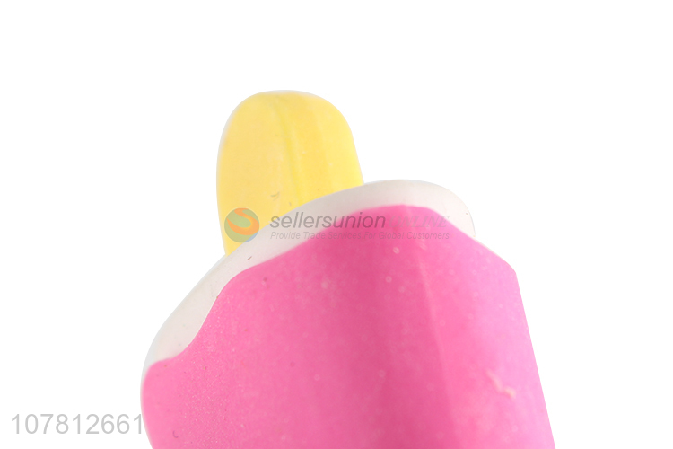 China manufacturer eco-friendly popsicle shaped eraser school supplies