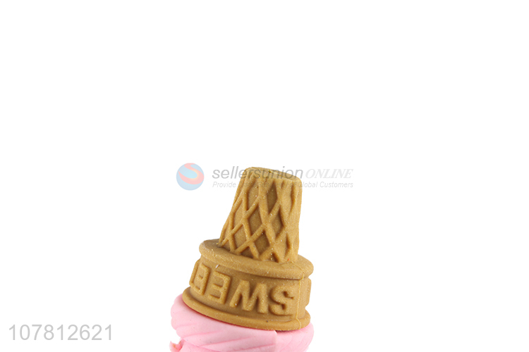 Online wholesale ice cream shaped eraser 3d eraser for school