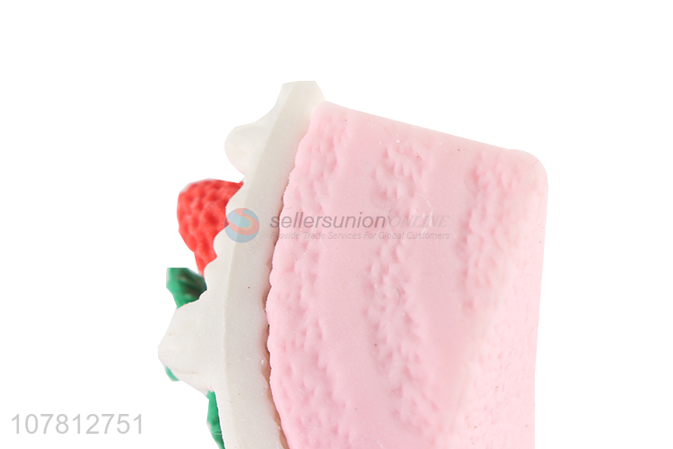 China factory cake shaped eraser lovely non-toxic eraser