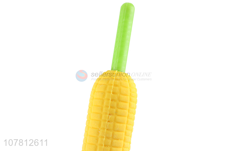 China factory corn shaped eraser kawaii stationery for kids