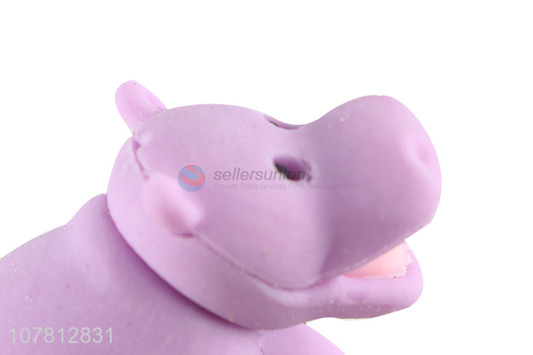 Factory wholesale hippo shaped eraser 3d model erasers