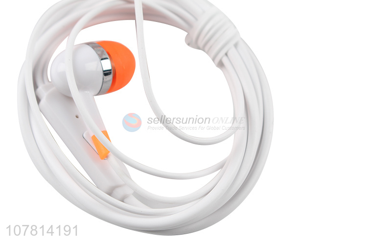 Wholesale white universal wired in-ear headphones