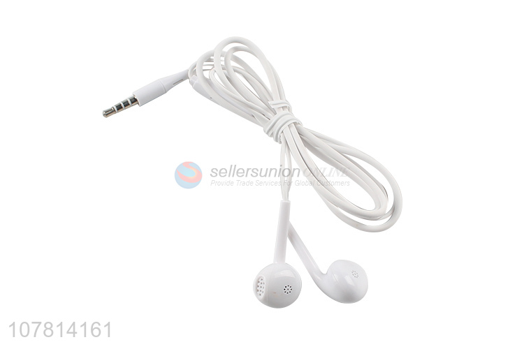 Factory wholesale white wired in-ear bass headphones