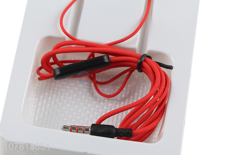 Best selling red mobile phone wired in-ear headphones