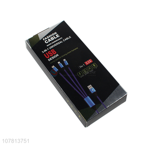 Hot sale red data cable Android Apple three-head data cable