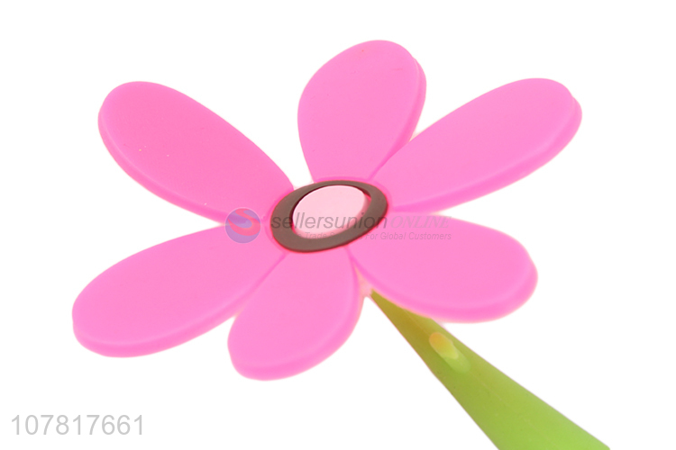 High quality cartoon flower soft ballpoint pen