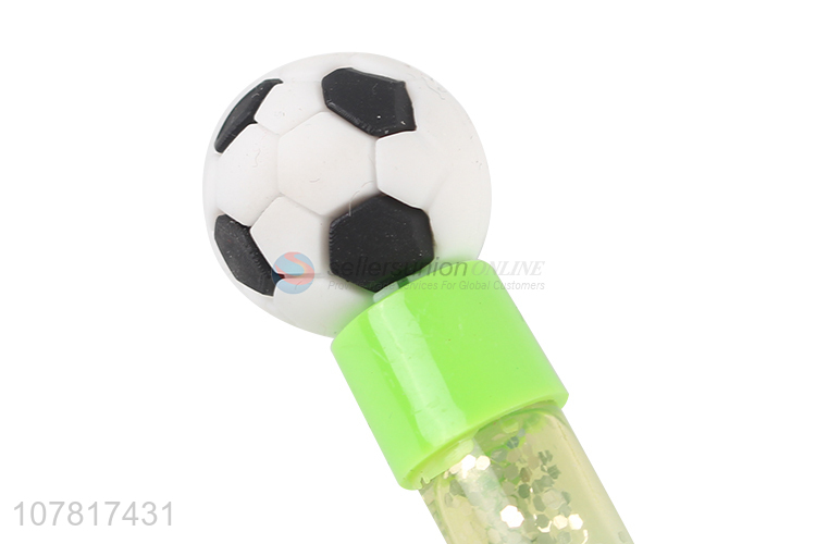 Hot product football quicksand gel pen for gifts