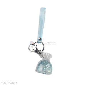 Popular product wish bottle style quicksand keychain