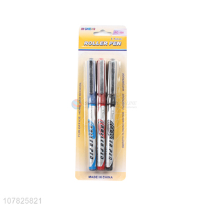 Wholesale three-color office supplies 0.5mm signature pen