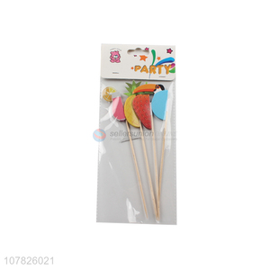 Creative design colourful 4PCS party fruit picks