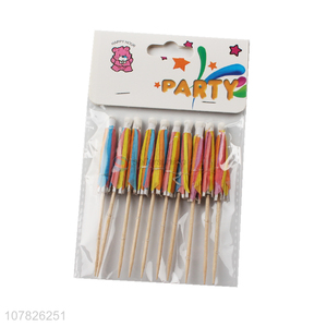 Best selling colourful 10PCS wooden stick for party decoration